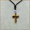 Natural Stone Pendant Crystal Cross Long Necklace For Women Men Necklace Women Christian Fine Jewelry Masculina Collar Chocker