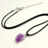 Natural Stone Purple Pendant Necklace Amethysts Crystal  Brazil  Druzy Irregular Shape Lavender  Chakra Jewelry Necklace