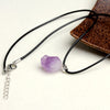 Natural Stone Purple Pendant Necklace Amethysts Crystal  Brazil  Druzy Irregular Shape Lavender  Chakra Jewelry Necklace