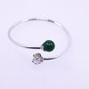 Natural Stone Red Garnet Women Bracelets & Bangles 100% Sterling Silver 925 Bracelets For Women Punk Flower Couple Jewelry SB16