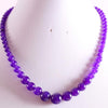 Natural Stone Round Bead Purple Crystal Jad Goldsone Jaspe Onyx Howlite Malachite Azurite Garnet Necklace 18 1Pcs