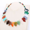 Natural Stone Waterdrop Design 2020 Maxi Colar Tiger Eye Pendant Necklace Women Choker Jewelry Men Female Male Bohemian Women