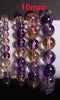 Natural Stones Ametrine Bracelet Citrine Amethyst Crystal Quartz Round Bead Men Women Bracelet Healing Energy Gift Lucky Jewelry