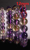 Natural Stones Ametrine Bracelet Citrine Amethyst Crystal Quartz Round Bead Men Women Bracelet Healing Energy Gift Lucky Jewelry