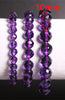 Natural Stones Brazil Amethyst Bracelet 64 Facet Purple Crystal Quartz Round Bead Men Women Bracelet Healing Energy Gift Jewelry
