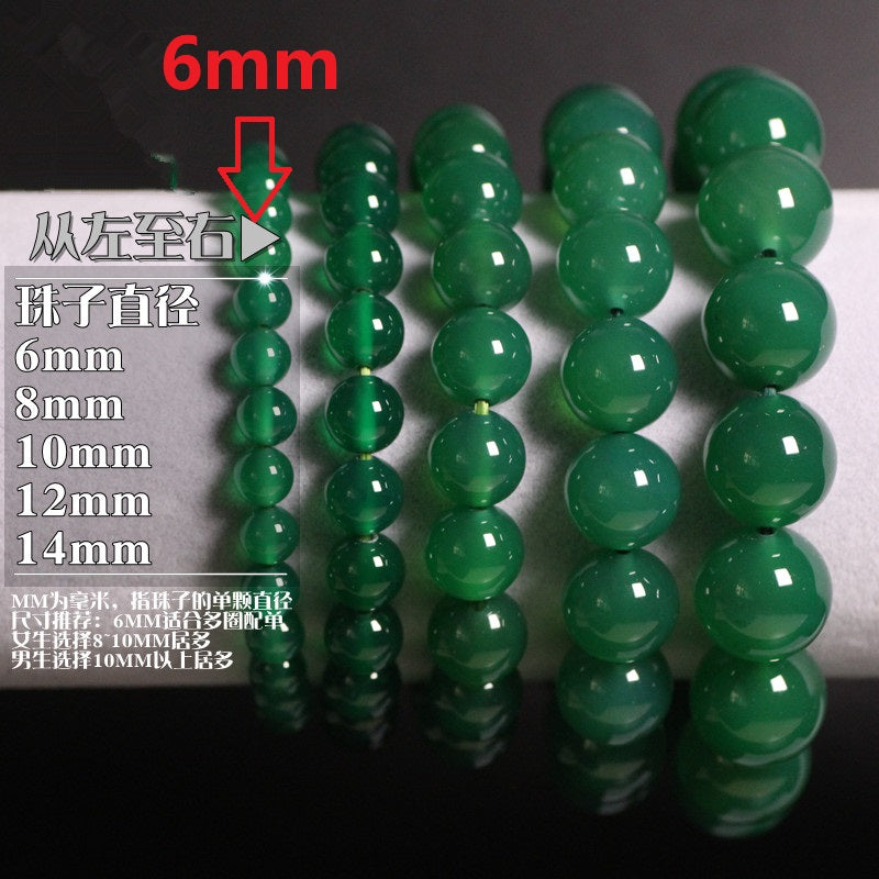 Natural Stones Green Agate Bracelet Onyx Crystal Quartz Round Bead Men Women Bracelet Healing Reiki Energy Gift Lucky Jewelry