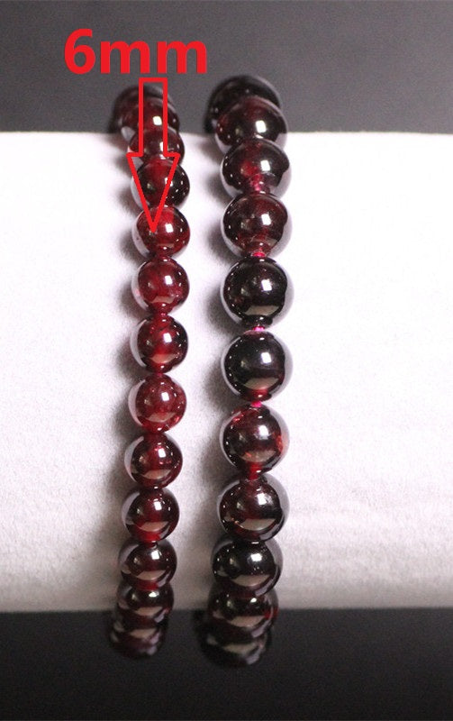 Natural Stones Red Garnet Bracelet Crystal Quartz Round Bead Men Women Bracelet Healing Energy Gift Lucky Jewelry