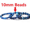 Natural Stones Sardonyx Blue Stripe Agate Bracelets Round Beads Bangle Men Women Crystal Quartz Jewelry Love Energy Gift