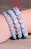Natural Stones Sky Blue Aquamarine Bracelet Crystal Quartz Round Bead Men Women Bracelet Healing Energy Gift Lucky Love Jewelry