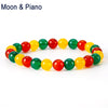 Natural Three Color Chalcedony Bracelet Yellow Green Red Round Beads Sweet Bracelets Romantic Party Jewelry New