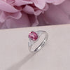 Natural Topaz Rings For Women Fine Jewelry S925 Sterling Silver 8*6mm Pink Oval Gemstone Bridal Wedding Propose Ring R-TO019