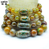 Natural Topaz Stone 925 Silver Pulseira Feminina Love Dzi beads Bracelet Charms Lot Men Agate Fashion Jewelry Gift Best Friend
