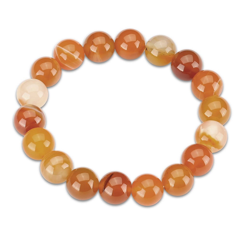 Natural Topaz Stone Chalcedony Bracelet 810mm Beads Crystal Bracelet for Men Women Lucky Bracelet Charm Bead Bracelet Women Men