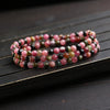 Natural Tourmaline Stone 4mm Women Bracelet Multi Layers Crystal Beads Bracelet Girls Beauty Fine Jewelry Accessories