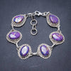 Natural Turquoise Handmade Unique 925 Sterling Silver Bracelet 7 1/2-8 1/2 Y2837