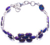 Natural Turquoise Handmade Unique 925 Sterling Silver Bracelet 7 1/2-8 1/4 Y1324