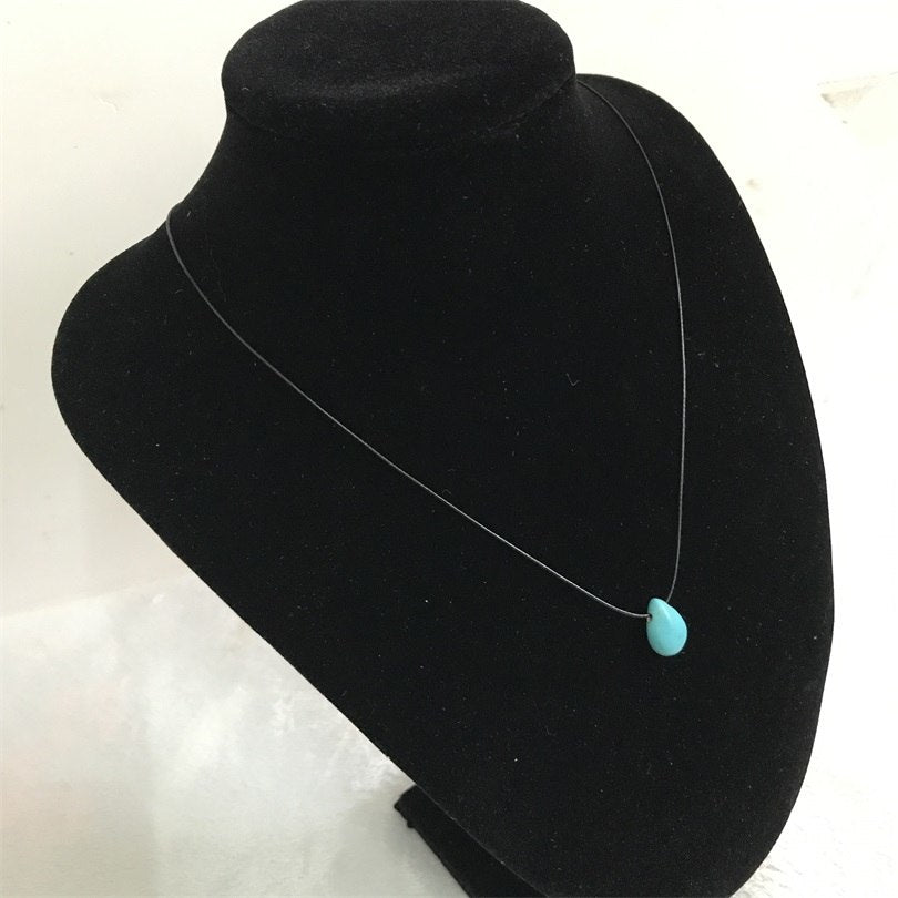 Ethnic Boho Women Summer Silver Beach Jewelry Necklaces Turquoises Elephant Collier Ladies Pendant Necklace