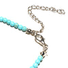 Natural Turquoises Stone Chokers Necklaces For Women Charm Prayer Cross Necklace Light Blue&White Pendant Necklace