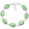 Natural Variscite Handmade Unique 925 Sterling Silver Bracelet 7 1/2-8 1/4 Y1929