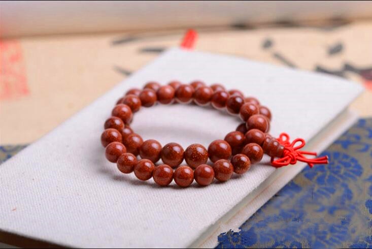 Natural Vintage Golden sand catenary Stone Lucky Stretch Elastic Bracelet Fashion Jewelry