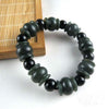 Natural XinJiang hetian jade QingYu Barrel beads Hand China magical bracelet Lucky Stretch Elastic Bracelet Fashion Jewelry