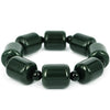 Natural XinJiang hetian jade QingYu Barrel beads Hand China magical bracelet Lucky Stretch Elastic Bracelet Fashion Jewelry