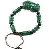 Natural XinJiang hetian jade QingYu Barrel beads Hand China magical bracelet Lucky Stretch Elastic Bracelet Fashion Jewelry