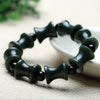 Natural XinJiang hetian jade QingYu Guanyin head catenary hand strings stone Lucky Stretch Elastic Bracelet Fashion Jewelry