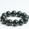 Natural XinJiang hetian jade QingYu lotus PiXiu catenary hand strings stone Lucky Stretch Elastic Bracelet Fashion Jewelry