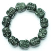 Natural XinJiang hetian jade refill catenary QingYu and MoYu jade catenary tone Lucky Stretch Elastic Bracelet Fashion Jewelry