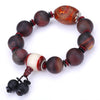 Natural agate Gr Agate Bracelet Men Jewelry Retro Chinese Style Natural Quartz Tibet Dzi Gift Party 925 silver bracelet Reiki