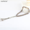 Natural agate Islamic Tasbih Allah Rosary Muslim bracelets 33 beads 6-10mm gr agate stone tesbih Bracelet