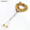 Natural agate Material Round Shape 33 Prayer Beads Islamic Muslim Jewelry Tasbih Masbaha Allah Rosary Tesbih 6-12MM