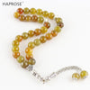 Natural agate Material Round Shape 33 Prayer Beads Islamic Muslim Jewelry Tasbih Masbaha Allah Rosary Tesbih 6-12MM
