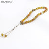 Natural agate Material Round Shape 33 Prayer Beads Islamic Muslim Jewelry Tasbih Masbaha Allah Rosary Tesbih 6-12MM