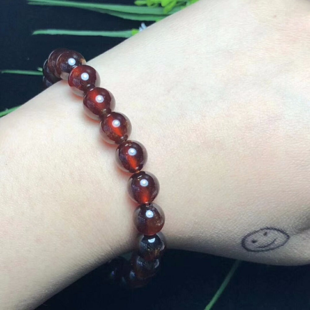 Natural bead loose round Garnet bracelet bangles Sweater love with certificate cuff bracelet fine jewelry Send certificate