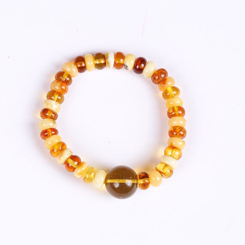 Natural beeswax bracelet Sterling silver original DIY authentic Baltic Amber hand string of a map of a gift certificate BT008