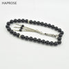 Natural black agate Tesbih 33 Bracelet red Beads Stone round Shape 10mm Prayer beads Tasbih Allah rosary prayer Free shipping