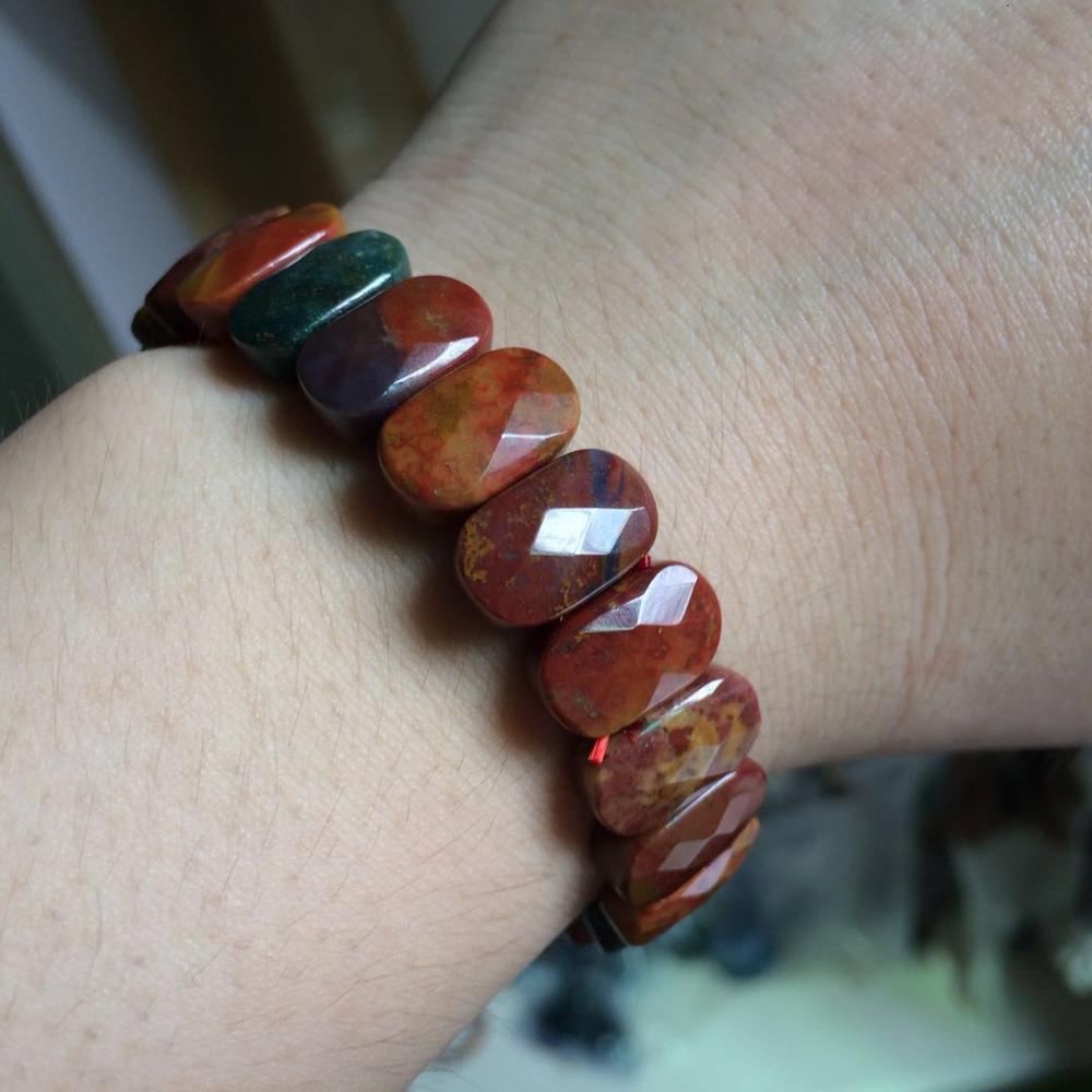 Natural bloodstone/heliotrope stone beads bracelet natural gemstone bangle DIY jewerly for woman   !