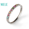 Natural colorful tourmaline bracelet for women and girl,5mmX7mm gemstone jewelry wiht 925 silver,fashion and simple