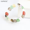 Natural crystal Bracelet 8mm Creative Jewelry Woman Dancing Bracelet Red and green Gemstone Scrub Agate Couple Bracelet