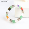 Natural crystal Bracelet 8mm Creative Jewelry Woman Dancing Bracelet Red and green Gemstone Scrub Agate Couple Bracelet