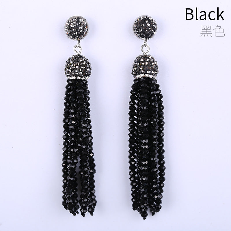Natural crystal women's Earrings decorated with diamond inl accessories