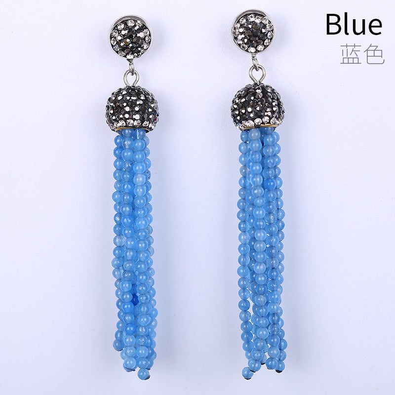 Natural crystal women's Earrings decorated with diamond inl accessories