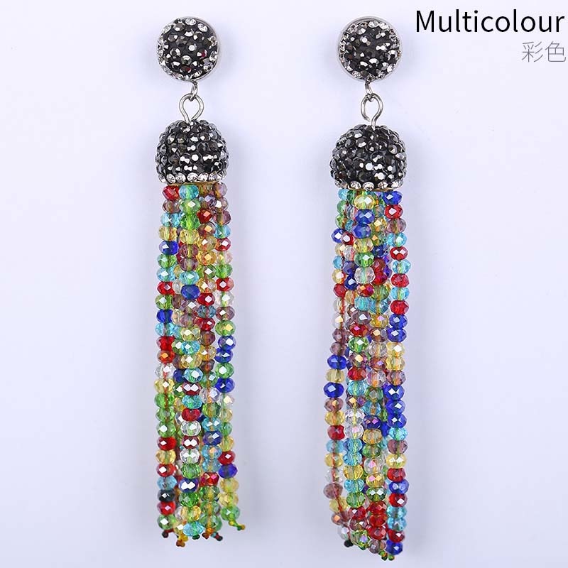 Natural crystal women's Earrings decorated with diamond inl accessories