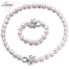 Natural cultured pearl jewelry sets women baroque10-11mm pearl sets bracelet necklace jewelry fine jewelry