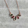 Natural diopside Necklace Natural tourmaline Pendant Necklace 925 sliver trendy water drop women Girl party gift fine Jewelry