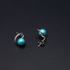 Natural pearl earrings for women,customized colorful round pearl earrings 925 silver for christmas gift
