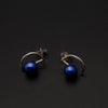 Natural pearl earrings for women,customized colorful round pearl earrings 925 silver for christmas gift
