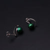 Natural pearl earrings for women,customized colorful round pearl earrings 925 silver for christmas gift